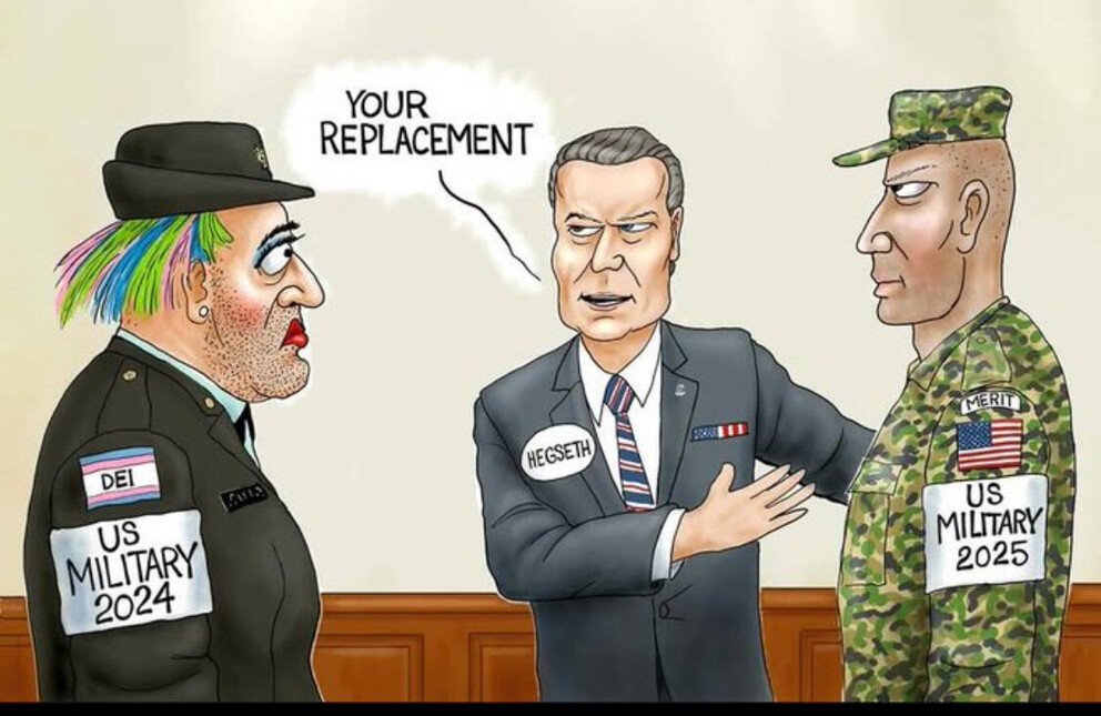 I stand with Hegseth all the way.  Unwoke our military!