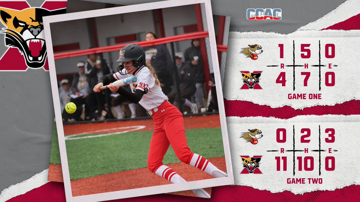COUGARS WIN!!! Kaitlyn Wright hit a 2️⃣-run HR, Aubrey Wroble had 2️⃣ RBI &amp; Lily Strand earned the W in a 4-1 victory in gm 1 for <a href="/SXUsoftball/">SXU Softball</a>! Abbie Carr had 3️⃣ RBI, Mallory O'Connor hit a 2️⃣-run 2B &amp; Payton Antkiewicz tossed a 2️⃣-hit shutout in an 11-0 W! #GoCougs🐾🥎 #WeAreSXU
