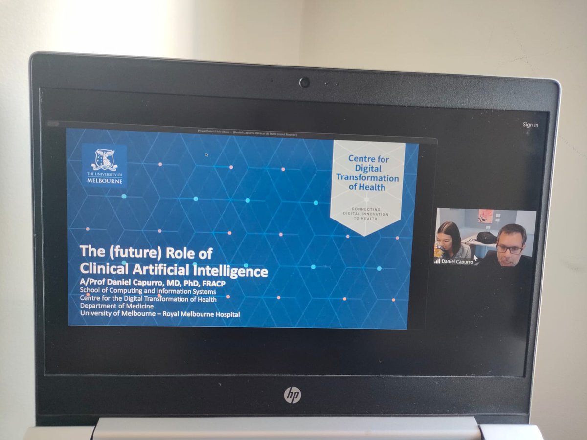 Melbourne Academic Centre for Health (@machaustralia) on Twitter photo Join our seminar at <a href="/MACHAustralia/">Melbourne Academic Centre for Health</a> and <a href="/DT4Health/">Centre for Digital Transformation of Health</a> on #AI in Healthcare.
This seminar will explore #artificialintelligence and #machinelearningalgorithms being used in #healthcare?
Join <a href="/dcapurro/">Daniel Capurro</a> and @vladarozova to hear more on this topic.
Stay updated:bit.ly/4l98zXb Join our seminar at <a href="/MACHAustralia/">Melbourne Academic Centre for Health</a> and <a href="/DT4Health/">Centre for Digital Transformation of Health</a> on #AI in Healthcare.
This seminar will explore #artificialintelligence and #machinelearningalgorithms being used in #healthcare?
Join <a href="/dcapurro/">Daniel Capurro</a> and @vladarozova to hear more on this topic.
Stay updated:bit.ly/4l98zXb