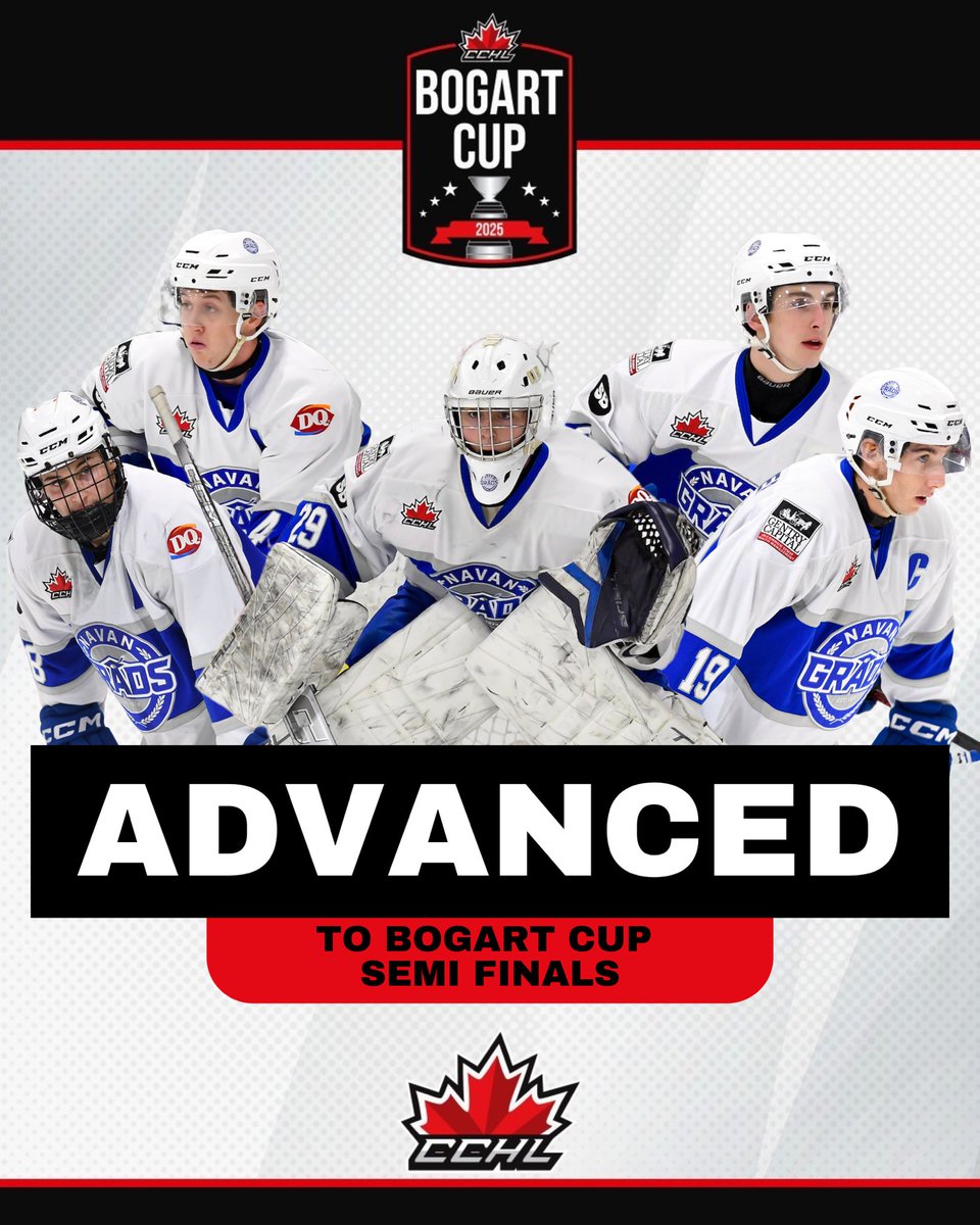 The CCHL (@thecchl) on Twitter photo Congratulations to <a href="/GradsHockey/">Navan Grads</a> on securing their 4th win and spot in the semifinals #roadtobogartcup2025 Congratulations to <a href="/GradsHockey/">Navan Grads</a> on securing their 4th win and spot in the semifinals #roadtobogartcup2025