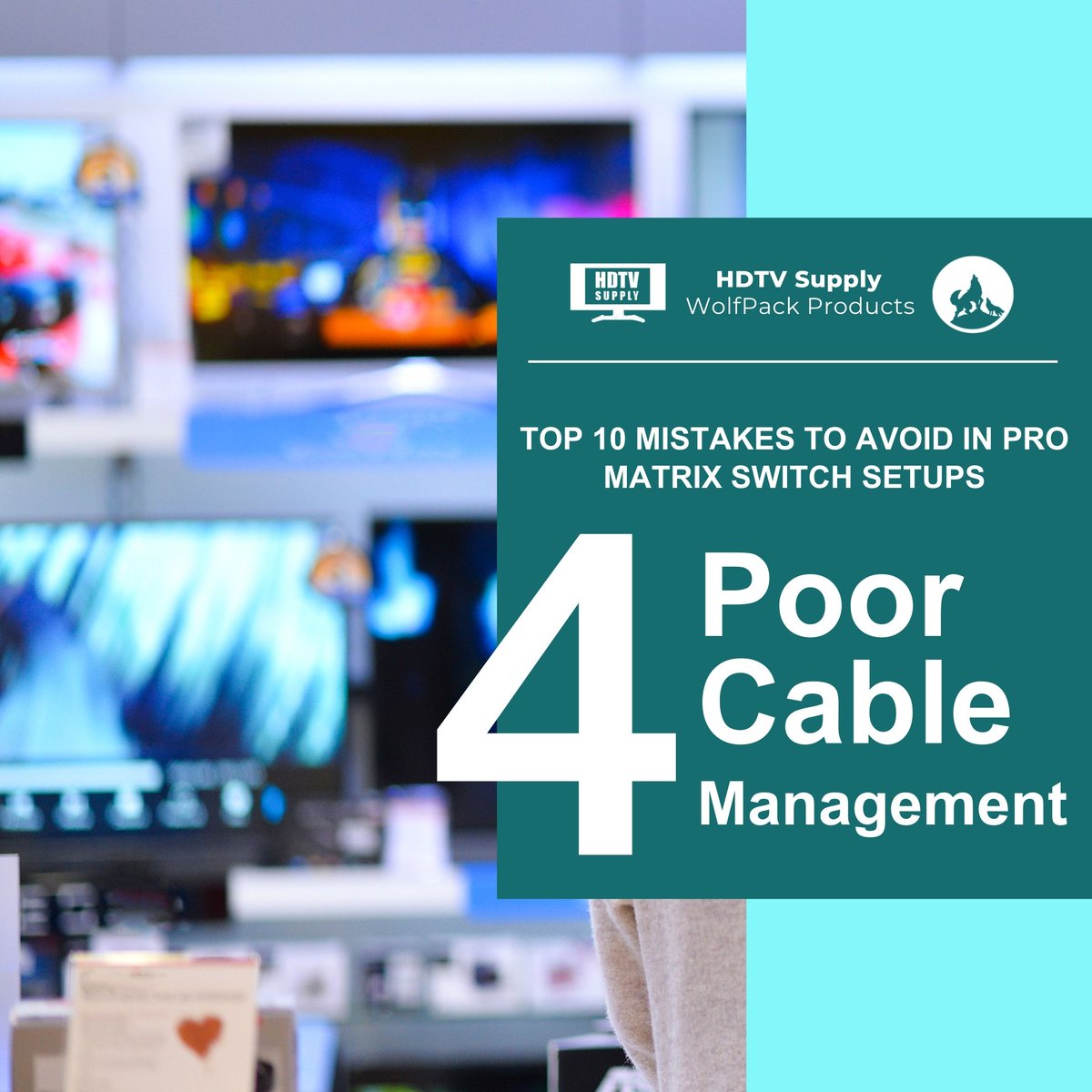 HDTVSupply's tweet image. Poor Cable Management – Label and organize cables to avoid signal loss and troubleshooting headaches. Remember, it&apos;s better to set it up right than troubleshoot all night!

#MatrixSwitchSetup #ProAVSolutions #WolfPack #HDTVSupply #AVTechnology