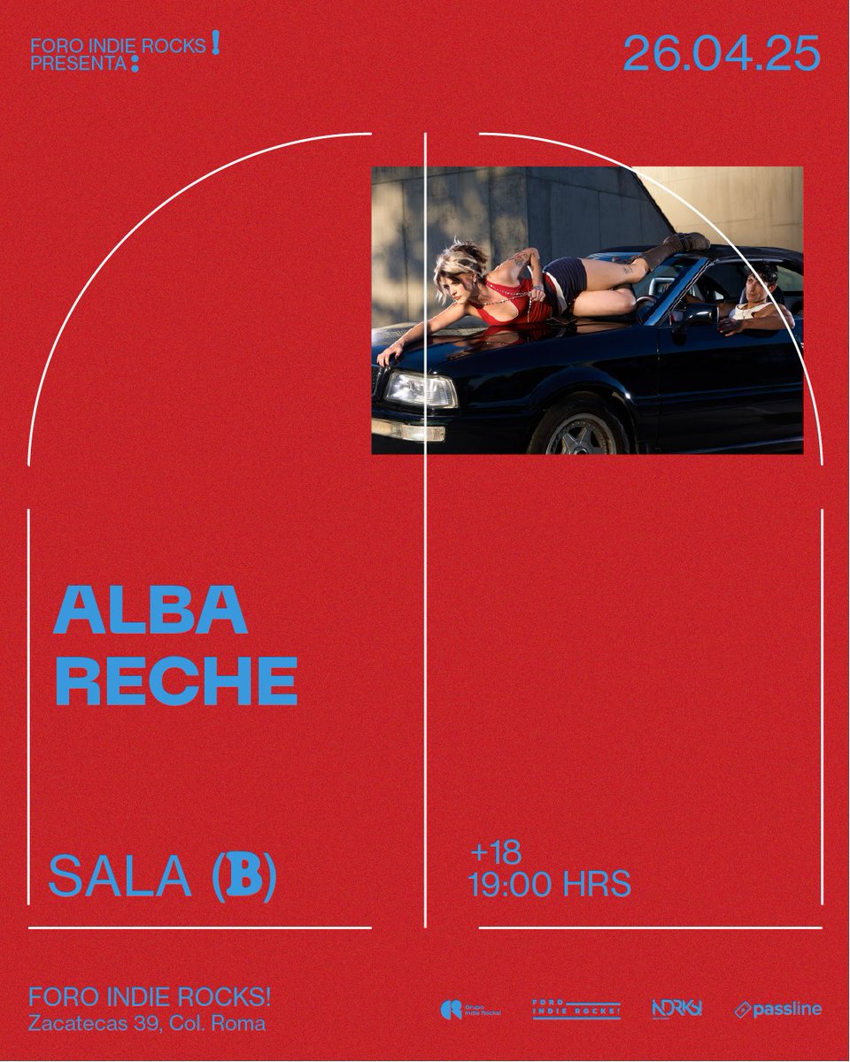 Ya es abril, eso significa que Alba Reche está por llegar al Foro Indie Rocks! 🥵 bit.ly/3VxhJBn