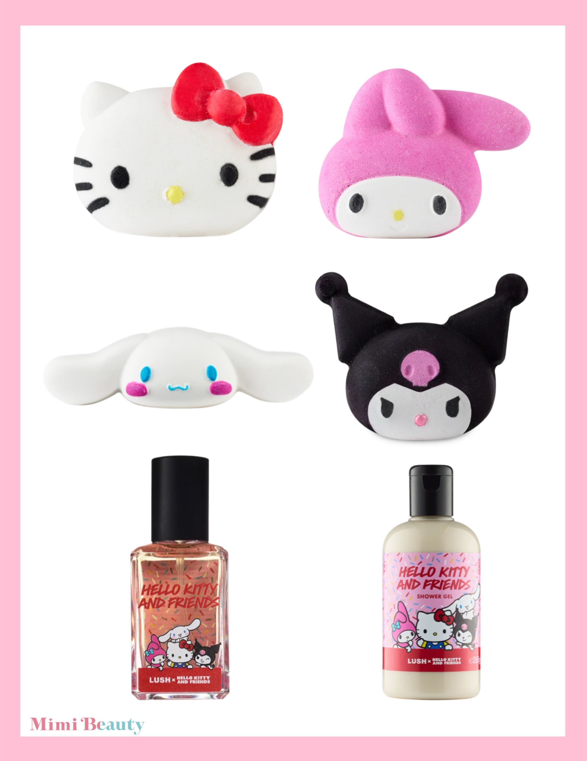 ♥️サンリオコラボLush ×HelloKitty And Friends 4個♥️ LUSHのサンリオコラボ可愛すぎる🍎🎀 使うのもったいないけど