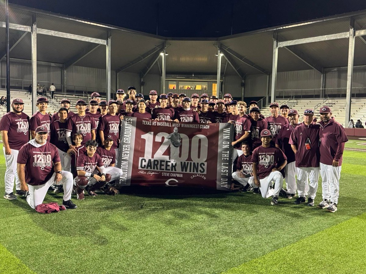 Congratulations to Coach Chapman on his 1200th win! 👏We are so very #CalallenProud! 🐾⚾️