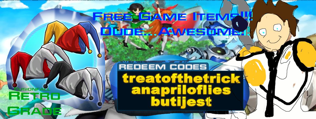 FFRetrobution's tweet image. Happy April Fools! Hop on the game today to redeem three code items for the holiday.
(Hope you like our new graphic design style!)