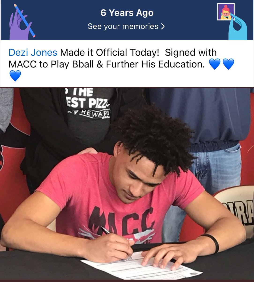 Sue Halliburton - MACC Greyhounds (@halliburtonsue1) on Twitter photo 6 years ago today this young man signed to come be a Greyhound! Still a favorite today! <a href="/dezijones25/">Dezi Jones</a> <a href="/MGreyhounds/">Moberly Area CC MBB</a> 6 years ago today this young man signed to come be a Greyhound! Still a favorite today! <a href="/dezijones25/">Dezi Jones</a> <a href="/MGreyhounds/">Moberly Area CC MBB</a>