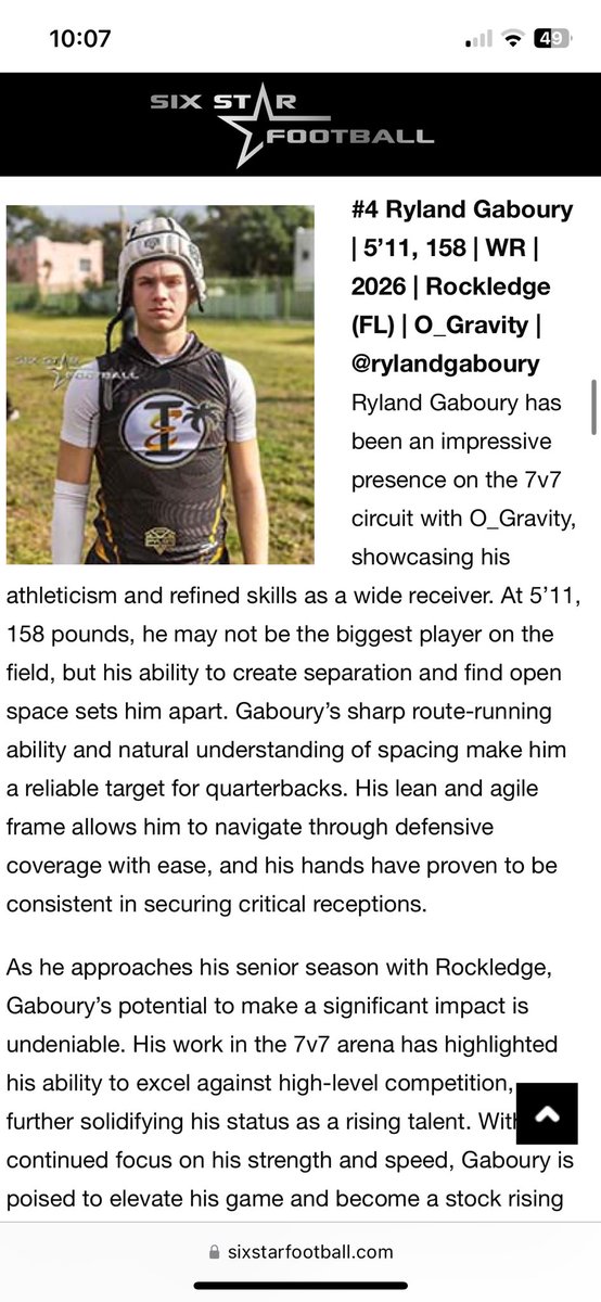 Ryland Gaboury (@rylandgaboury) on Twitter photo Thanks for the great write up <a href="/sixstarfootball/">Six Star Football | PLUS+</a>
<a href="/jholmes5150/">coach Holmes</a> <a href="/Helton_FBCoach/">Brian Helton</a> <a href="/DBUGURU93/">Coach T.j.🙅🏾♂️</a> <a href="/RockFootball1/">Rockledge Football</a> Thanks for the great write up <a href="/sixstarfootball/">Six Star Football | PLUS+</a>
<a href="/jholmes5150/">coach Holmes</a> <a href="/Helton_FBCoach/">Brian Helton</a> <a href="/DBUGURU93/">Coach T.j.🙅🏾♂️</a> <a href="/RockFootball1/">Rockledge Football</a>