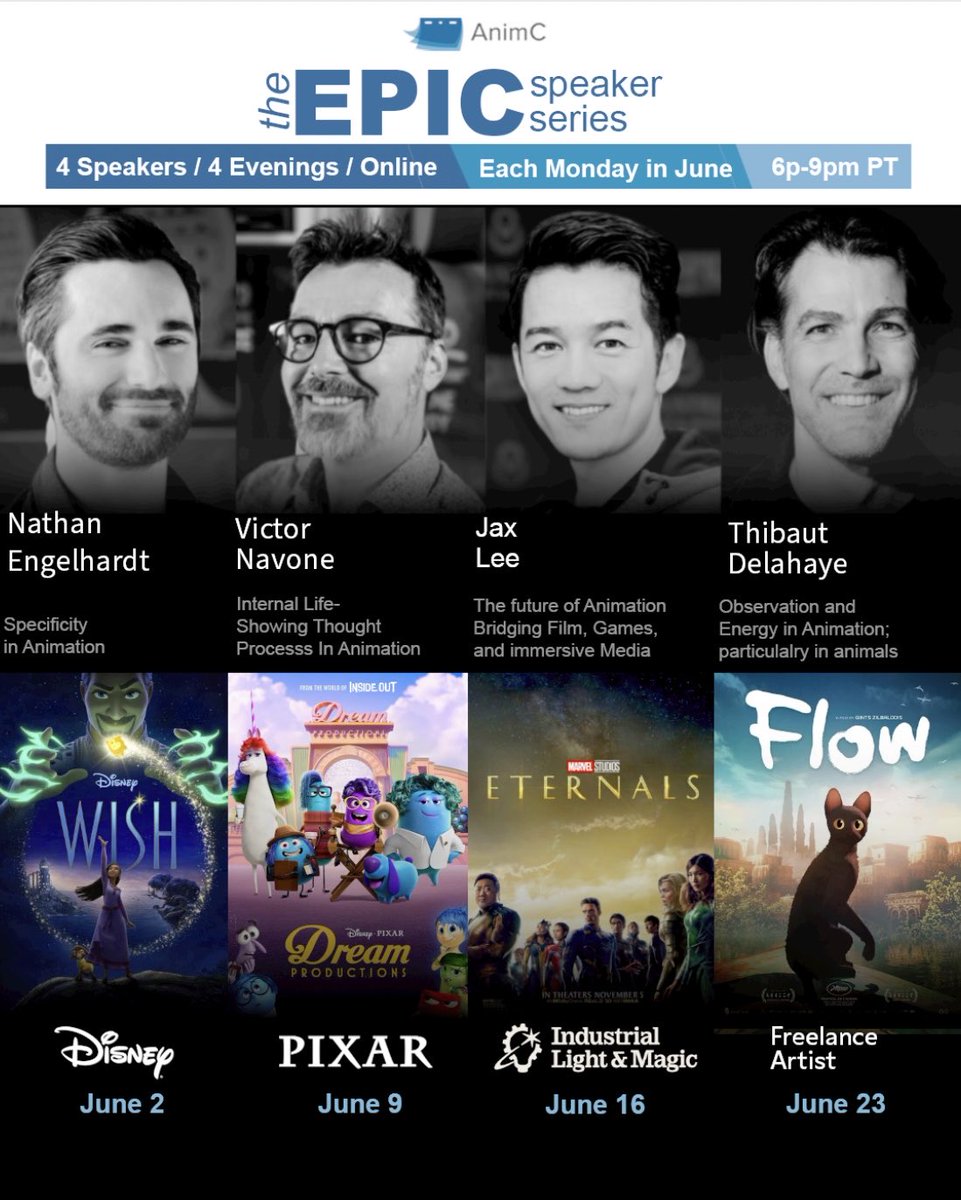 In affiliation with our partners AnimC, we want to share the upcoming event: June 2025 EPIC Speaker Series—4 powerhouse speakers, 4 incredible evenings, 1 unbeatable price! 💡✨ 

📅 Dates: June 2, 9, 16, &amp; 23 
⏰ Time: 6–9 PM PST 
📍 Location: Zoom 
🎟 Early Bird Special: $130