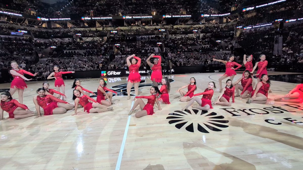 So proud of the Rhythmic Rays dancers! They burned it up at halftime on the court at the Spurs game! <a href="/NISDVale/">Vale Middle School</a>