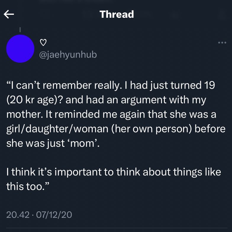 unojaehyun's tweet photo. After finishing When Life Gives You Tangerines, I couldn’t help but recall what Jaehyun said about his mom.

“As I was going to do what I want to do from then on, I hope my mom does what she wants.”
“It reminded me again that she was her own person before she was just ‘mom’.”

🥹 https://t.co/W2NXXgCuUy