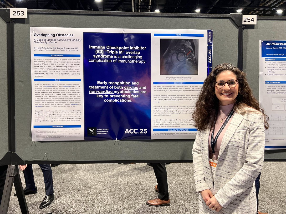 gmvasilakis's tweet image. What. A. Weekend! My first #ACC25 was nothing short of incredible!!
🫀Poster showcasing Triple M overlap syndrome #CardioOnc
🫀2️⃣ Faculty 🎥 interviews via @FITsOnTheGo (thx @HamandiMd!)
🫀@CardioNerds connecting over a lovely dinner
More highlights to come - so much joy! 🥰