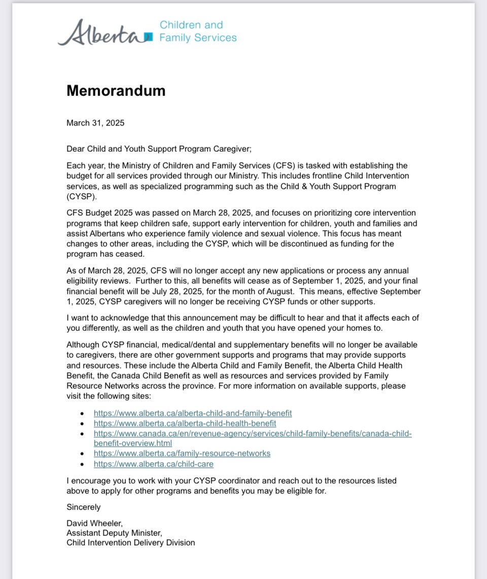 furmsies's tweet image. Just a days after taking away popsicles from kids with cancer, and a week after taking a $200 benefit away from the severely handicapped, the UCP government just gutted the Child Youth Support Program.

When will a UCP MLA stand up against their heartless government .
