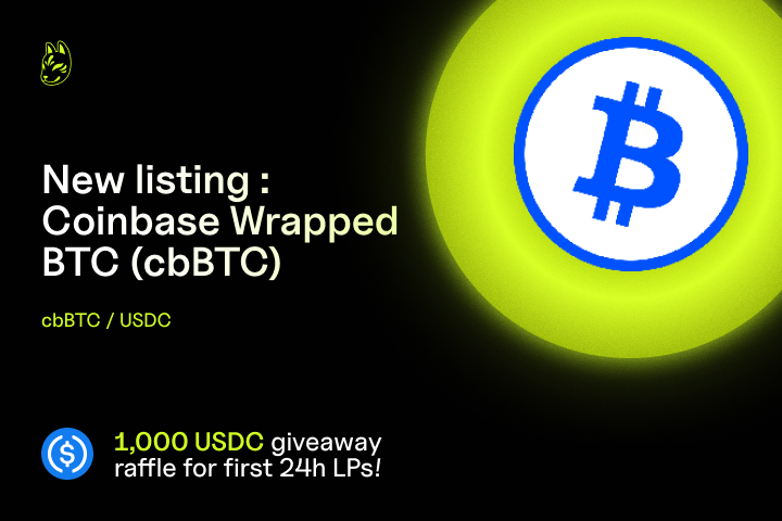 $cbBTC just got listed! $1000 $USDC giveaway for early LPs 💸 app.henjin.xyz/analytics/pool… 

Drop your LP position trx id in the comments!