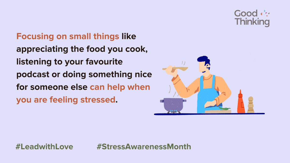 April is #StressAwarenessMonth! Over the next 4 weeks, we’ll share simple ways to lower stress. 💙

Small moments matter—enjoy your food, listen to a podcast, or do something kind for someone else. #LeadwithLove

👉 Find support: orlo.uk/bEVTd
