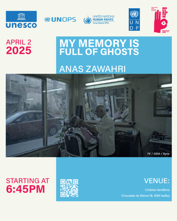 UNDPEU's tweet image. Homs, once full of life, now bears the scars of 14 years of war in #Syria.

Join tonight's screening of 'My Memory Is Full of Ghosts' @MilleniumFest, a deeply moving film—a painful echo of the absurdity of war &amp;amp; the strength of human beings.

tinyurl.com/y4353ayj
