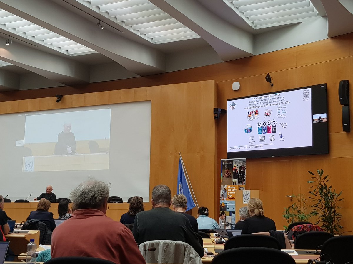 VRiffault's tweet image. Running late on tweeting about @atmo_access
GA meeting 😬
WP leaders presented yesterday the work done. 
For WP4, Stefan Reimann from @Empa_CH introduced the @IMT_NordEurope #MOOC as part of #VirtualAccess tools developed within the project