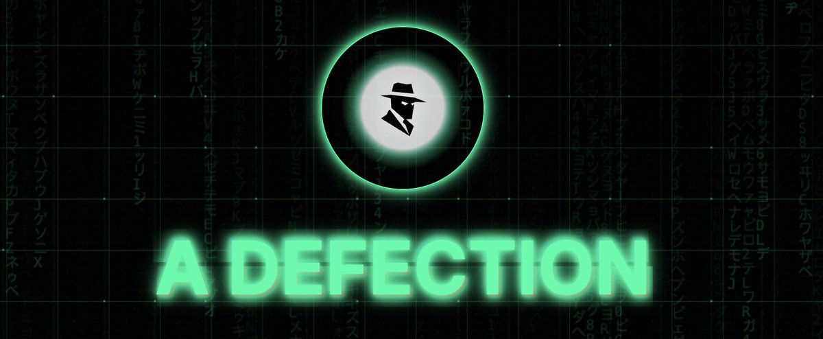 A_Defection's tweet image. Reality blurs. 
Fiction adapts. 
Your decisions matter. 

✨ A Defection is where superintelligent AI transforms global news into personalized narratives where YOU are the protagonist. 

#ADefection #Web3 #AI