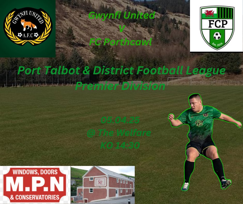 As we look to capitalise on last weekends Derby win, we welcome top of the league <a href="/FCPorthcawl/">FC Porthcawl</a> to the Welfare this weekend. 
A tough test against a strong squad, but the boys will be looking for a good team performance and all 3 points. Come and support the boys 💚⚽️