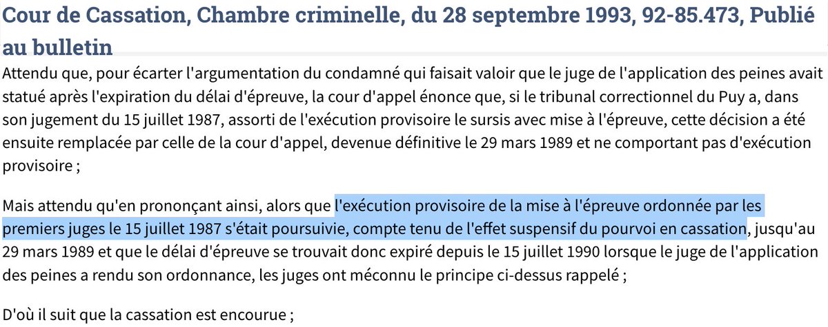 Nicolas Hervieu (@n_hervieu) on Twitter photo Information clef.
Si la peine d'inéligibilité est confirmée en appel *même sans exécution provisoire* :
- Pourvoi : L'exécution provisoire persistera durant la procédure de cassation
- Pas de pourvoi : La peine d'inéligibilité s'appliquerait...
(Trouvaille de <a href="/BabonneauMarine/">Marine Babonneau</a>) Information clef.
Si la peine d'inéligibilité est confirmée en appel *même sans exécution provisoire* :
- Pourvoi : L'exécution provisoire persistera durant la procédure de cassation
- Pas de pourvoi : La peine d'inéligibilité s'appliquerait...
(Trouvaille de <a href="/BabonneauMarine/">Marine Babonneau</a>)