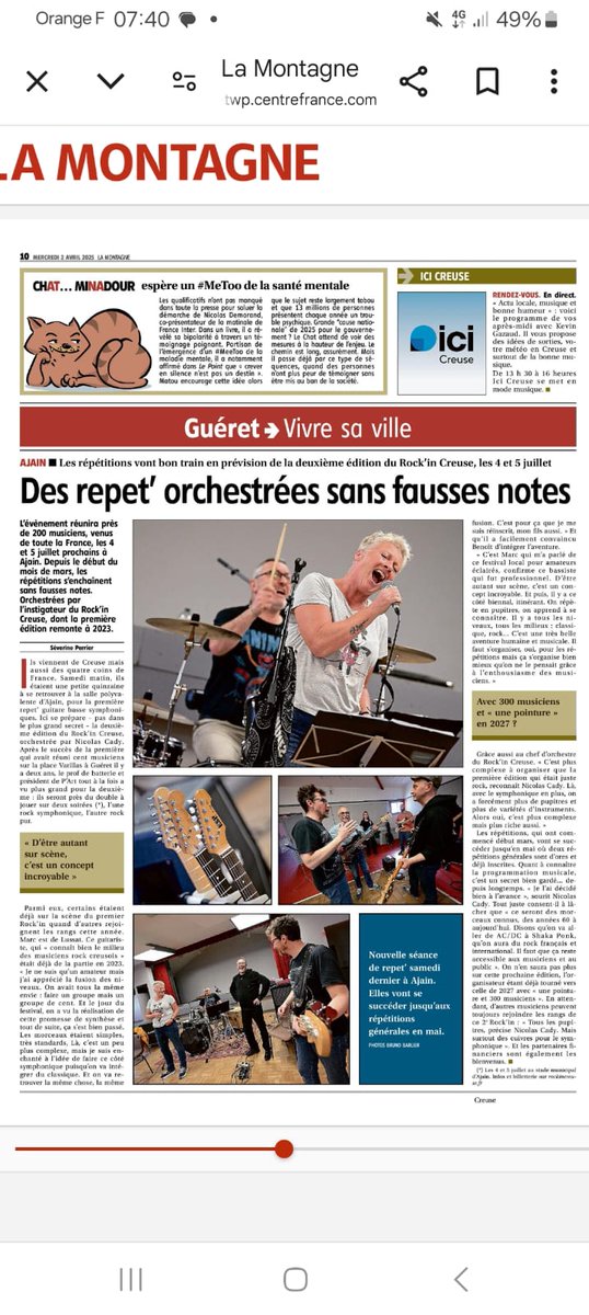 Philippe Melkonian (@philippemelkop) on Twitter photo ROCK EN CREUSE  4 et 5 juillet à  Ajain près de Guéret. #Rockmusic ROCK EN CREUSE  4 et 5 juillet à  Ajain près de Guéret. #Rockmusic