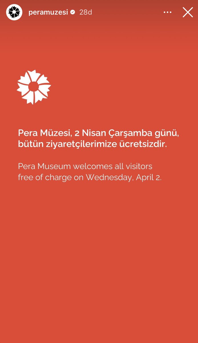 Boykota katılan sevdiğimiz kültür kurumları. <a href="/PeraMuzesi/">Pera Müzesi</a>