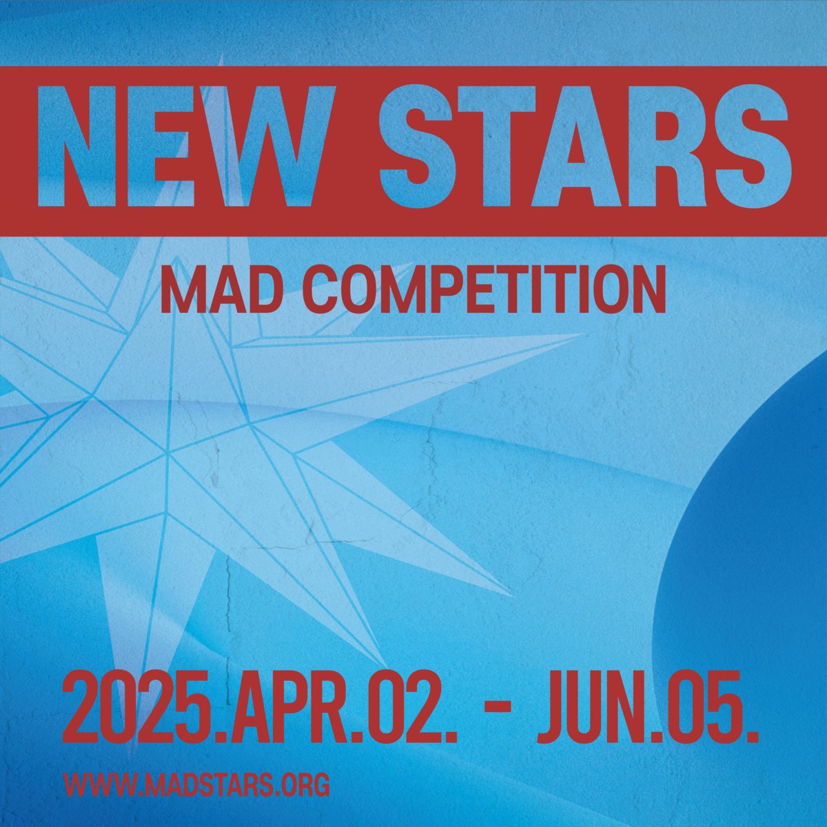 New Stars MAD Competition 2025 – Registration in Progress!

* Who Can Apply?
- Professionals with under 5 years of experience
- Individuals or teams (up to 2)
* Deadline: June 5, 2025 (KST)
* Compete globally, grow creatively!
#NEWSTARS2025 #Competition 

bit.ly/4afg7BD