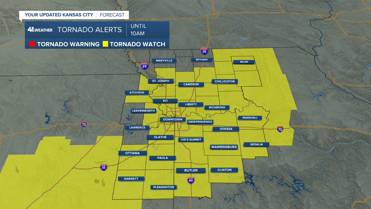 KSHB 41 News (@kshb41) on Twitter photo UPDATE | The Kansas City area is included in a tornado watch until 10 a.m. Latest update from <a href="/lnanderson/">Lindsey Anderson</a>:
kshb.com/news/local-new… UPDATE | The Kansas City area is included in a tornado watch until 10 a.m. Latest update from <a href="/lnanderson/">Lindsey Anderson</a>:
kshb.com/news/local-new…