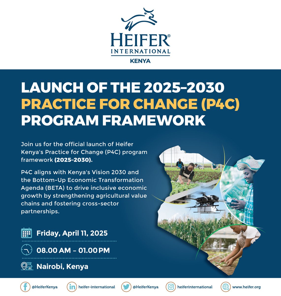 Heifer Kenya (@heiferkenya) on Twitter photo Exciting News! Join us for a stakeholders' roundtable graced by <a href="/HeiferCEO/">Surita Sandosham</a>, alongside farmers, entrepreneurs, youth innovators, govt., private sector, & dev partners — all uniting to reimagine the future of agriculture in Kenya.
#HeiferKenyaP4C #TheFutureisFarmers <a href="/Heifer_Africa/">Heifer International Africa</a> Exciting News! Join us for a stakeholders' roundtable graced by <a href="/HeiferCEO/">Surita Sandosham</a>, alongside farmers, entrepreneurs, youth innovators, govt., private sector, & dev partners — all uniting to reimagine the future of agriculture in Kenya.
#HeiferKenyaP4C #TheFutureisFarmers <a href="/Heifer_Africa/">Heifer International Africa</a>