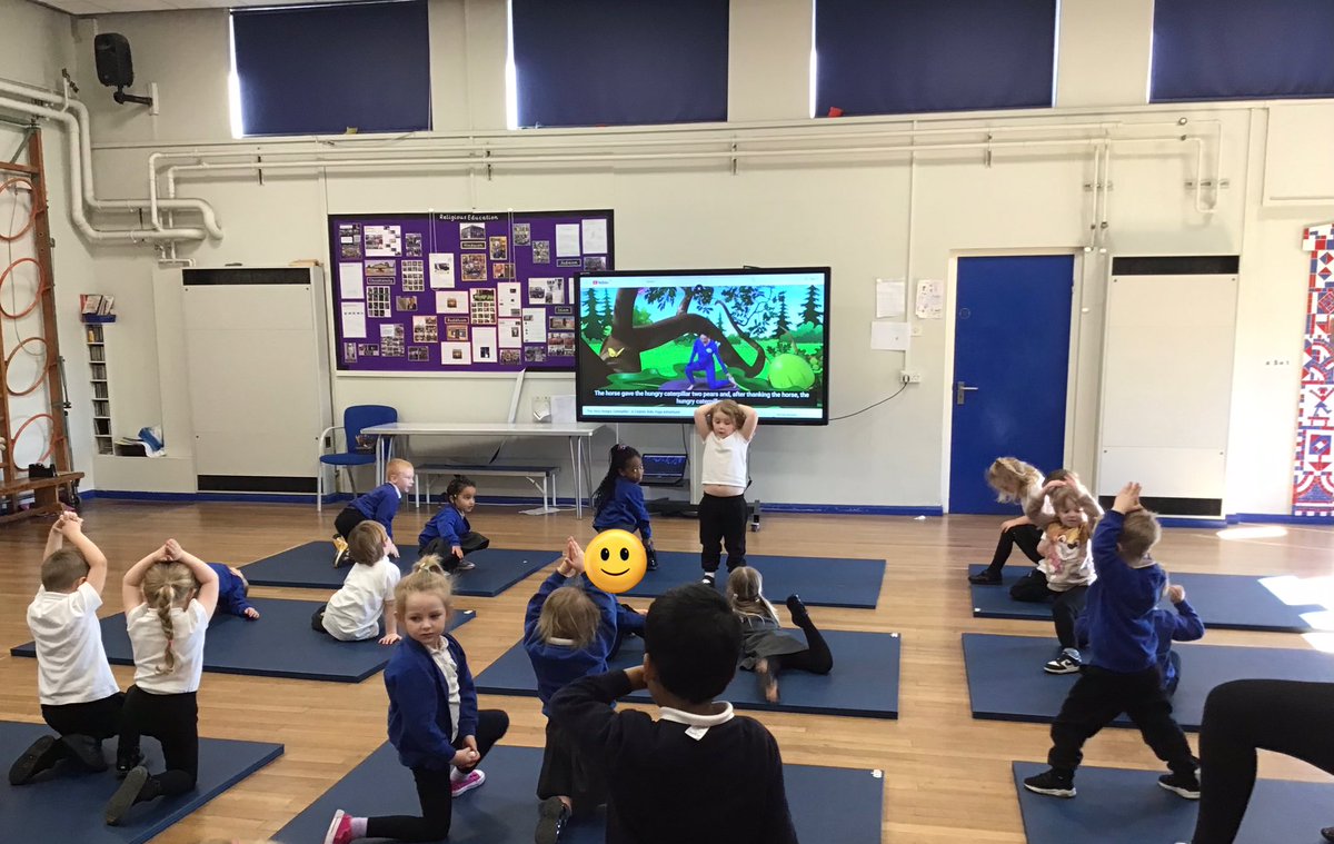 For P.E this week Nursery took part in some cosmic yoga! This included acting out the story The Very Hungry Caterpillar to help our balancing skills and core stretch <a href="/Newyorkprimary/">New York Primary School</a>