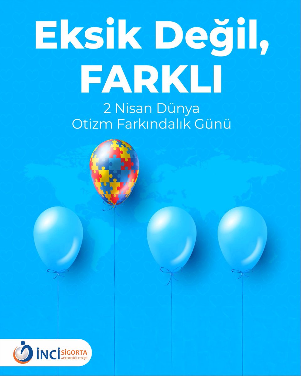 Otizm bir eksiklik değil, farklılıktır. Otizmi fark edelim ve yaşamı paylaşmak için el uzatalım; unutmayalım ki tüm çocuklar farklı farklı renkleriyle güzel ve özeldir.

#İnciSigorta #Otizm #OtizmFarkındalıkGünü #eksikdeğilfarklı