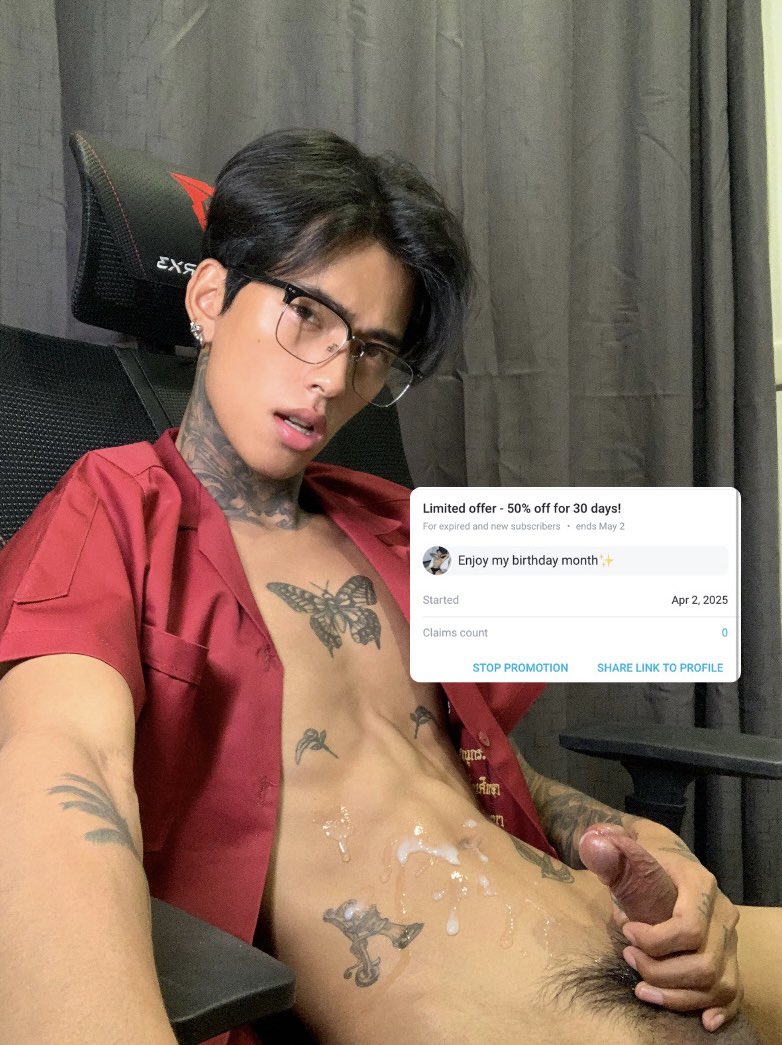 โปรเดือนเกิด ลด50% มาแตกกันตลอดทั้งเดือน💦
onlyfans.com/jamesmeier