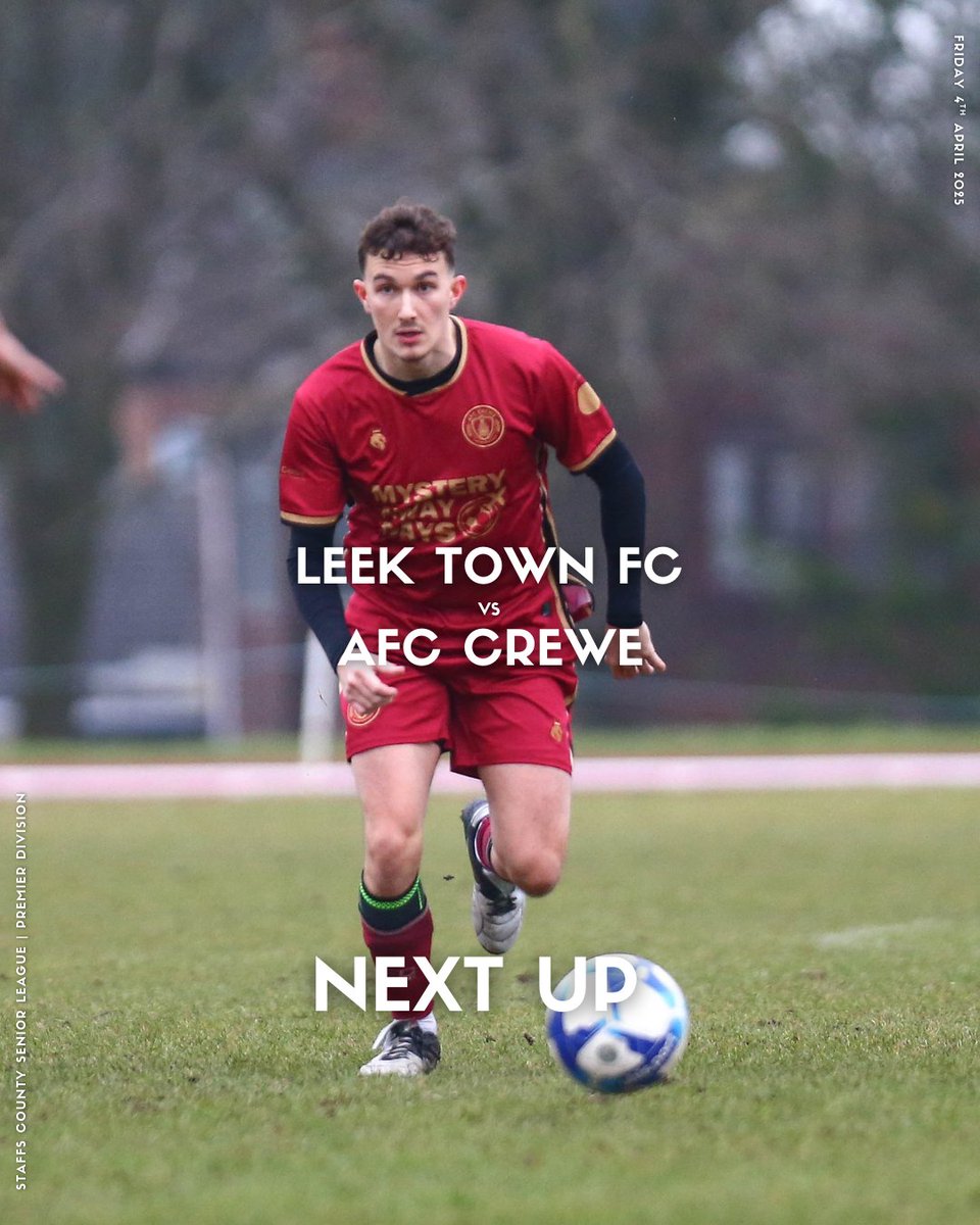 AFC Crewe (@afc_crewe) on Twitter photo We travel to Leek this Friday night...
🆚 <a href="/leektown/">Leek Town FC ⚽️</a>
📆 Friday 4th April
🕑 19:30 GMT
🏟️ The F.Ball Community Stadium. Macclesfield Road. ST13 8LD
🎟️ £4.00
🏆 <a href="/staffscountysl/">Staffordshire County Senior League</a>
#oneafccrewe | #bepartofthecrewe | #nonleaguefootball | #scsl We travel to Leek this Friday night...
🆚 <a href="/leektown/">Leek Town FC ⚽️</a>
📆 Friday 4th April
🕑 19:30 GMT
🏟️ The F.Ball Community Stadium. Macclesfield Road. ST13 8LD
🎟️ £4.00
🏆 <a href="/staffscountysl/">Staffordshire County Senior League</a>
#oneafccrewe | #bepartofthecrewe | #nonleaguefootball | #scsl