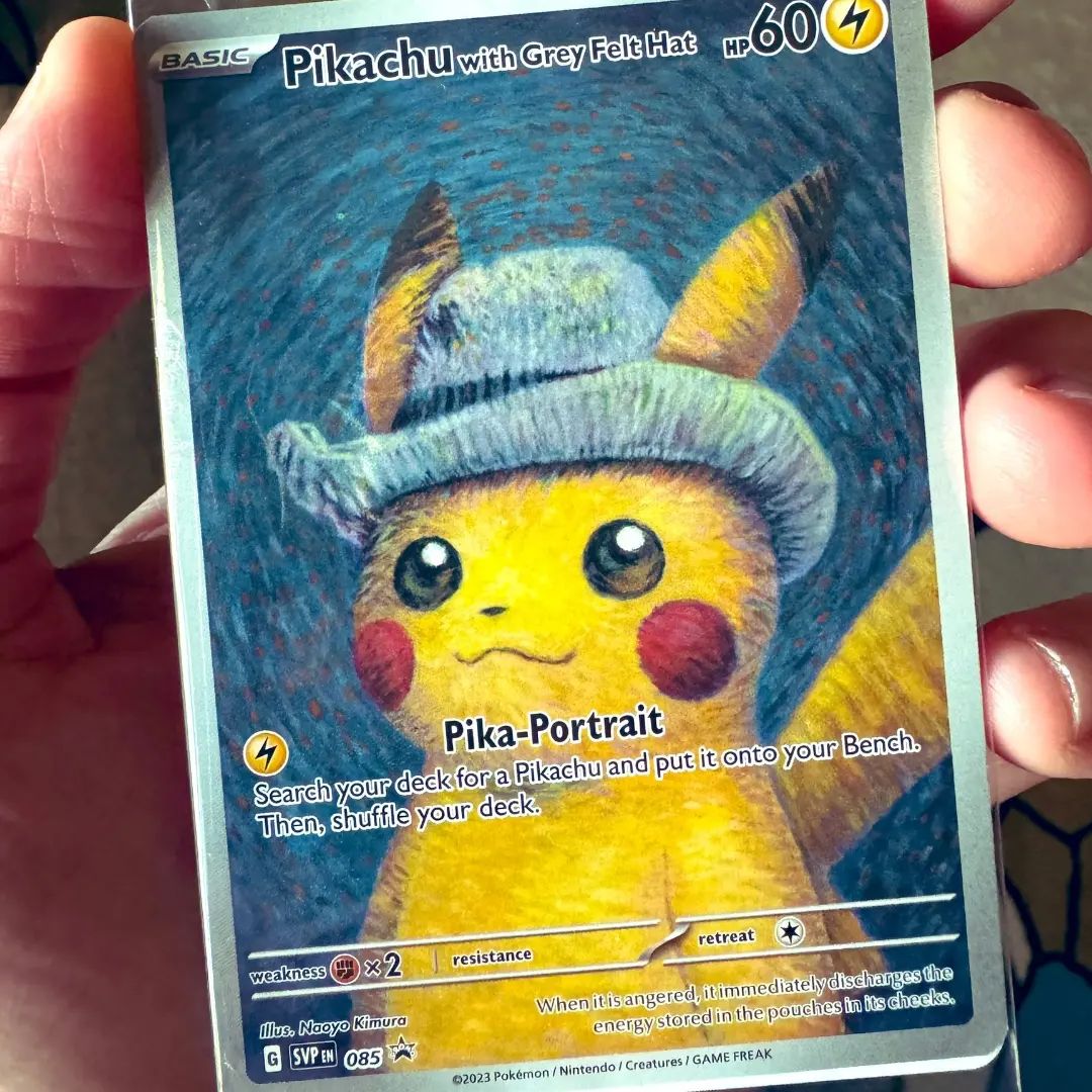 Van Gogh Pikachu Pokemon Card

🔹Follow 
🔹Retweet♻️ &amp; Like
🔹Comment your country

Picking a winner in 2 days!

#pokemongiveaway #pokemontcg #pokemonCards #pokemoncommunity #TCG #giveaway #PokemonGO #PokemonGOfriends #skateboarding