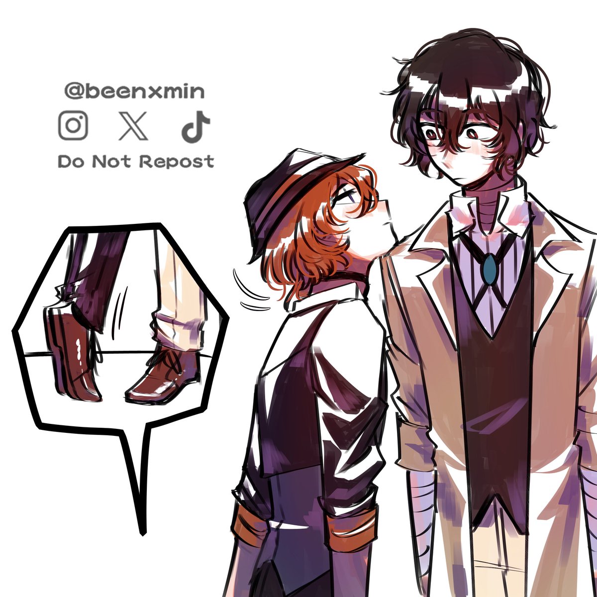 beenxmin's tweet photo. #soukoku #chuuya #dazai #bsd #fanart https://t.co/U0QRBAEM3V