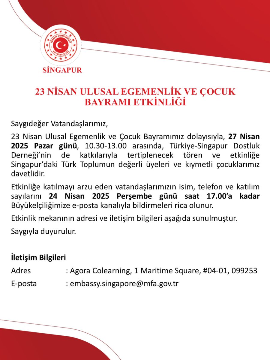 Türkiye in Singapore (@tc_singapurbe) on Twitter photo 