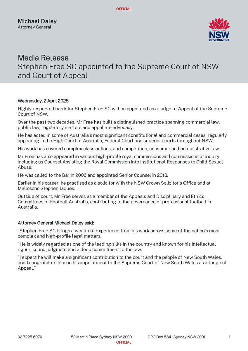 NSW Bar Association tweet media