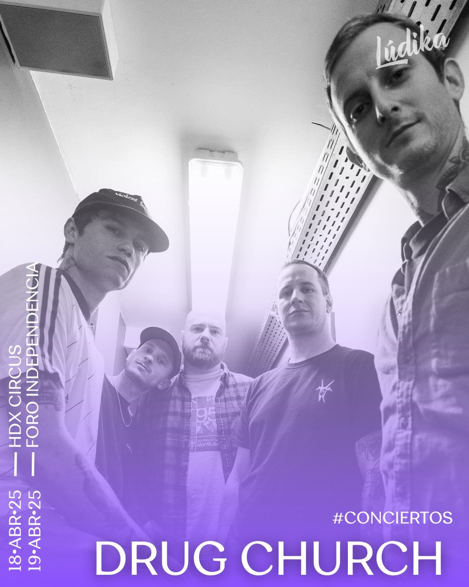 Lúdika (@ludikagdl) on Twitter photo #Conciertos
Por primera vez llega a nuestro país <a href="/DrugChurch/">Drug Church</a> y este mes de abril invadirán al <a href="/hdxcircusbar/">hdxcircusbar</a> de la CDMX y el <a href="/foindependencia/">Foro Independencia</a> de Guadalajara
No pierdas detalle de la intensidad de los de Albany, NY 🇺🇸
🎟️🎟️ vía Boletia
Presenta <a href="/Lobia_/">LOBIA</a> #Conciertos
Por primera vez llega a nuestro país <a href="/DrugChurch/">Drug Church</a> y este mes de abril invadirán al <a href="/hdxcircusbar/">hdxcircusbar</a> de la CDMX y el <a href="/foindependencia/">Foro Independencia</a> de Guadalajara
No pierdas detalle de la intensidad de los de Albany, NY 🇺🇸
🎟️🎟️ vía Boletia
Presenta <a href="/Lobia_/">LOBIA</a>