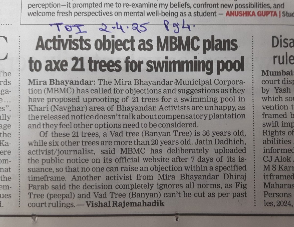 PetitionGroup (@petition_group) on Twitter photo We strongly object to the proposed chopping of 21 full-grown trees at Mira-Bhayendar to make way for a swimming pool. More trees are the need of the hour to counter climate change & rising temperatures. <a href="/My_MBMC/">My_MBMC</a> <a href="/mikrunalshah/">Krunal Shah (MBMC Ward No 23 Corporator Candidate)</a> <a href="/moefcc/">MoEF&CC</a> <a href="/CMOMaharashtra/">CMO Maharashtra</a> <a href="/MahaChiefSec/">Chief Secretary of Maharashtra</a> <a href="/TreesforCities/">Trees for Cities</a> We strongly object to the proposed chopping of 21 full-grown trees at Mira-Bhayendar to make way for a swimming pool. More trees are the need of the hour to counter climate change & rising temperatures. <a href="/My_MBMC/">My_MBMC</a> <a href="/mikrunalshah/">Krunal Shah (MBMC Ward No 23 Corporator Candidate)</a> <a href="/moefcc/">MoEF&CC</a> <a href="/CMOMaharashtra/">CMO Maharashtra</a> <a href="/MahaChiefSec/">Chief Secretary of Maharashtra</a> <a href="/TreesforCities/">Trees for Cities</a>