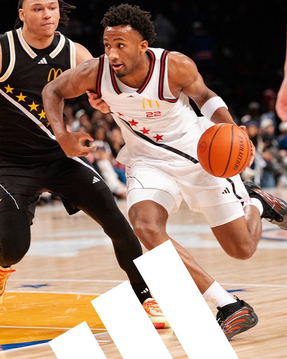 adidas Basketball (@adidashoops) on Twitter photo For Darryn, no moment is too big, no bucket is too tough.
Congratulations <a href="/PetersonDarryn/">Darryn Peterson</a> on winning 2025 McDonald’s All-American Game MVP. For Darryn, no moment is too big, no bucket is too tough.
Congratulations <a href="/PetersonDarryn/">Darryn Peterson</a> on winning 2025 McDonald’s All-American Game MVP.