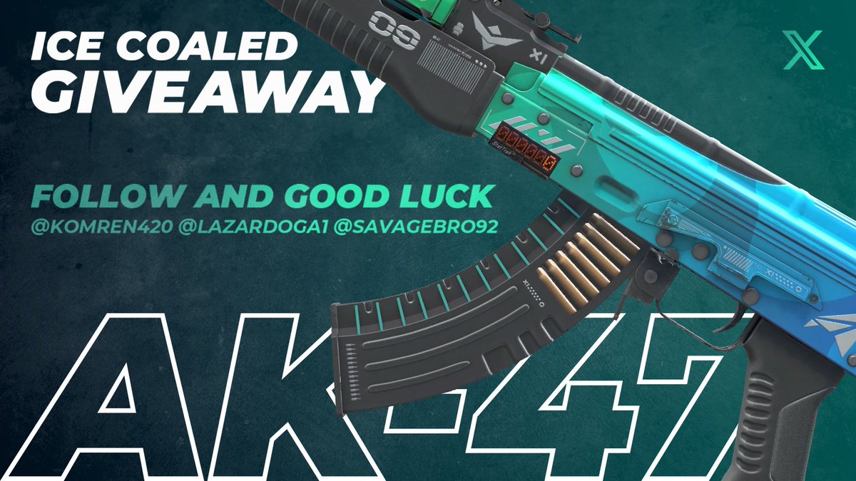 savagebro92's tweet photo. 🔥CS2 GIVEAWAY🔥

🎁AK 47 ICE COALED

➡️TO ENTER:

✅Follow me &amp; @komren420 &amp; @Lazardoga1 
✅Retweet &amp; Like 

⏰Giveaway will end in 7 days. Good Luck!

#CS2 #CS2Giveaway #Giveaway https://t.co/WGEryl0OzN