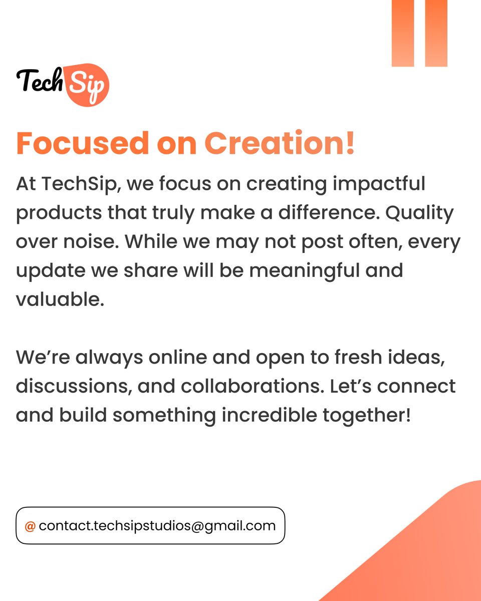 TechSipStudios's tweet image. Always online, always innovating! 

Have fresh ideas? Connect with us to collaborate and build something incredible together! #TechSip #InnovateWithUs