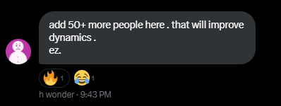 Your chance. Comment below.