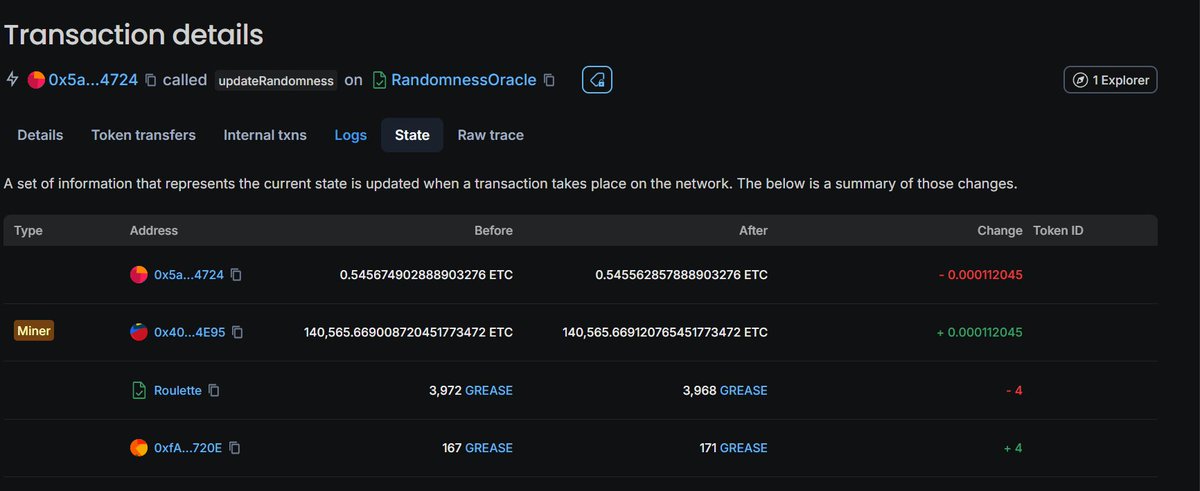 katzworld's tweet photo. #GREASELORDS the greasy wheel soon will await its $ETC #Roulette #GRease @TMWSTW_NFT oracle is online with #drand #loe @_freebird what's the next game? #carsino https://t.co/mesGNidHLd