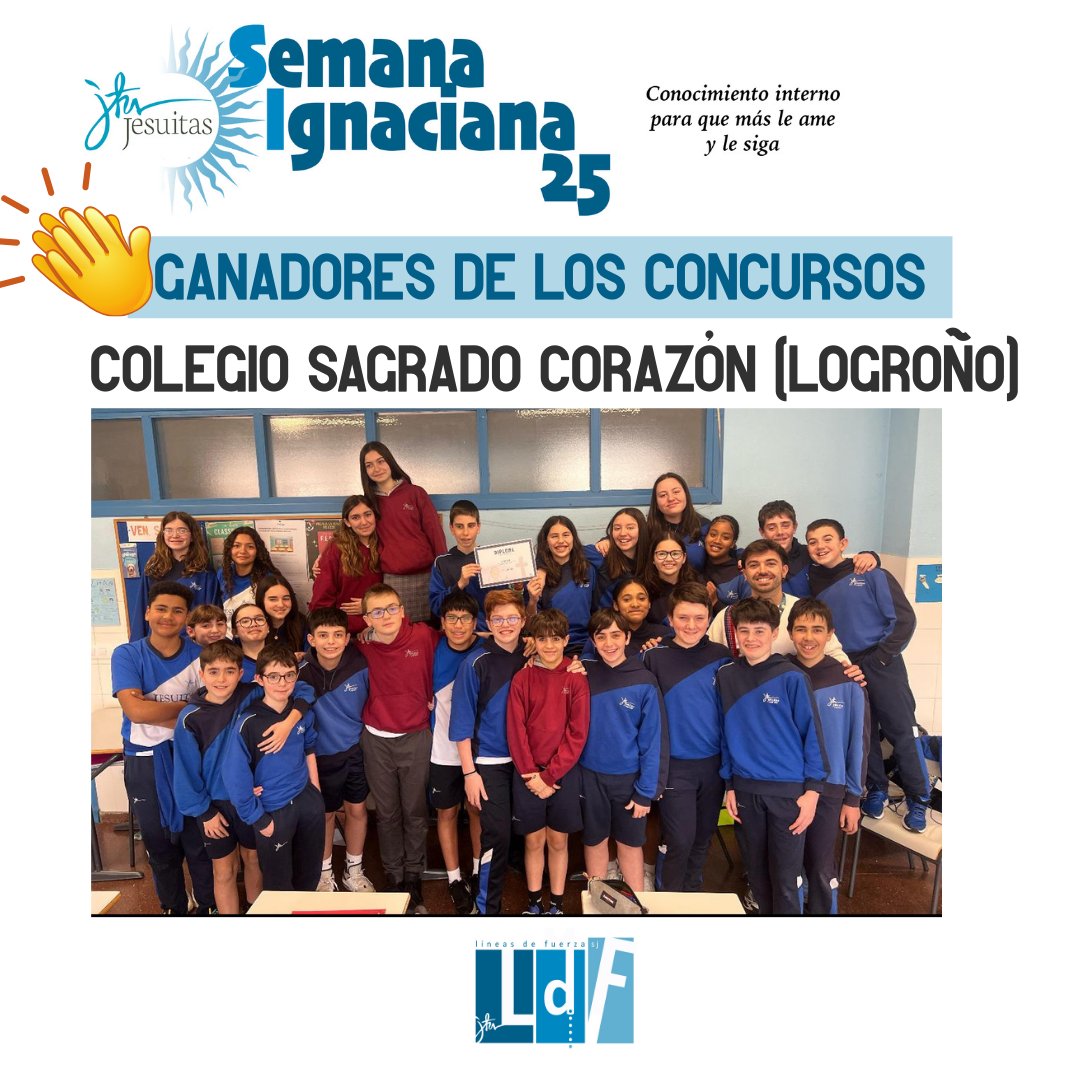 En el Colegio Sagrado Corazón de Logroño <a href="/jesuitasrioja/">JesuitasRioja</a> también hay ganadores de los concursos de la pasada #SemanaIgnaciana. ¡Aquí están con su diploma! ¡Enhorabuena!