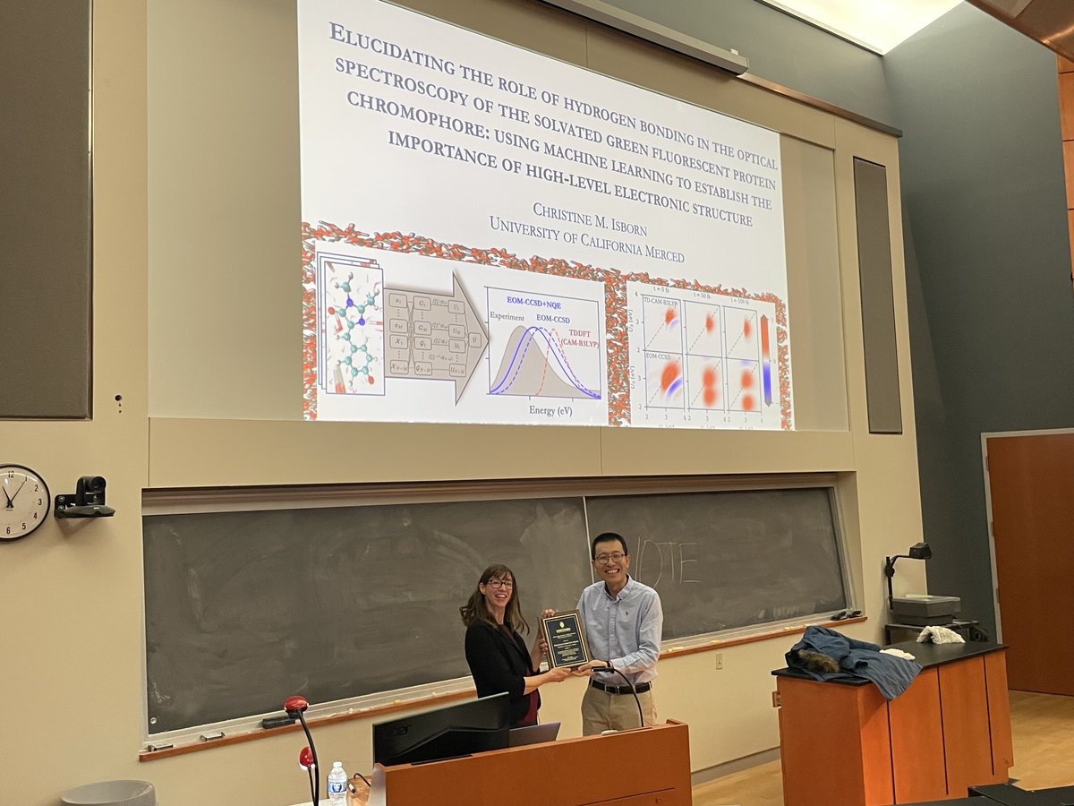 TCI UW-Madison (@tci_uw_madison) on Twitter photo The Hirschfelder visitor, Prof. Christine Isborn <a href="/UCMChemistry/">UC Merced Chemistry</a> delivered an insightful seminar today on simulations of linear and nonlinear optical spectra. Hosted by Yang Yang <a href="/yangtheorychem/">Yang Group</a>. List of past TCI Hirschfelder Visitors: tci.chem.wisc.edu/hirschfelder-v… The Hirschfelder visitor, Prof. Christine Isborn <a href="/UCMChemistry/">UC Merced Chemistry</a> delivered an insightful seminar today on simulations of linear and nonlinear optical spectra. Hosted by Yang Yang <a href="/yangtheorychem/">Yang Group</a>. List of past TCI Hirschfelder Visitors: tci.chem.wisc.edu/hirschfelder-v…