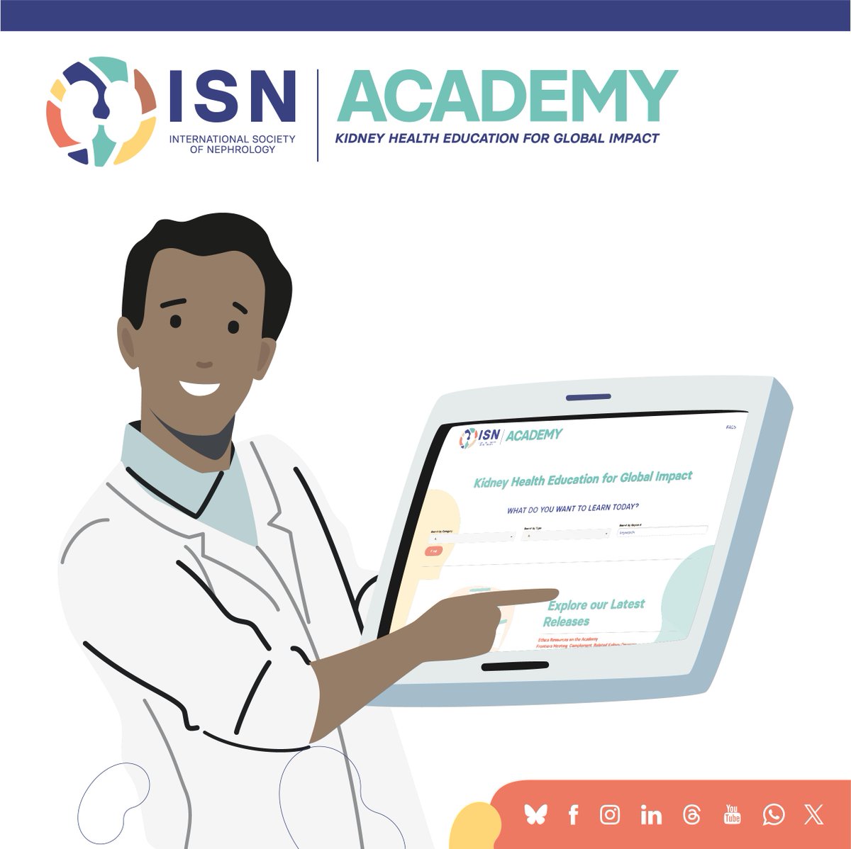 Share your AI expertise in nephrology at the ISN Academy

The ISN Academy is launching a new series on AI-driven innovations in nephrology, and we want YOU to be a part of it! If you're working on an AI-related project in kidney care this is a chance to present your research.
