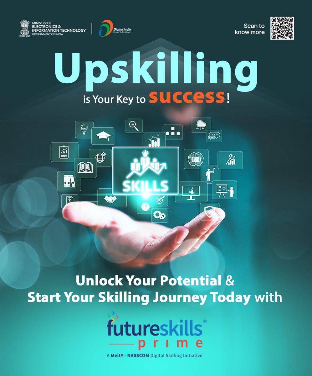 Ministry of Electronics & IT (@goi_meity) on Twitter photo So, what's your plan for the summer holidays🏖️?
As mentioned by PM Modi in #MannKiBaat, holidays provide a great opportunity to enjoy, learn & grow. Upskill with FutureSkills Prime! Earn cutting-edge certifications. futureskillsprime.in
#DigitalIndia <a href="/fsprimeofficial/">FutureSkills Prime</a> So, what's your plan for the summer holidays🏖️?
As mentioned by PM Modi in #MannKiBaat, holidays provide a great opportunity to enjoy, learn & grow. Upskill with FutureSkills Prime! Earn cutting-edge certifications. futureskillsprime.in
#DigitalIndia <a href="/fsprimeofficial/">FutureSkills Prime</a>
