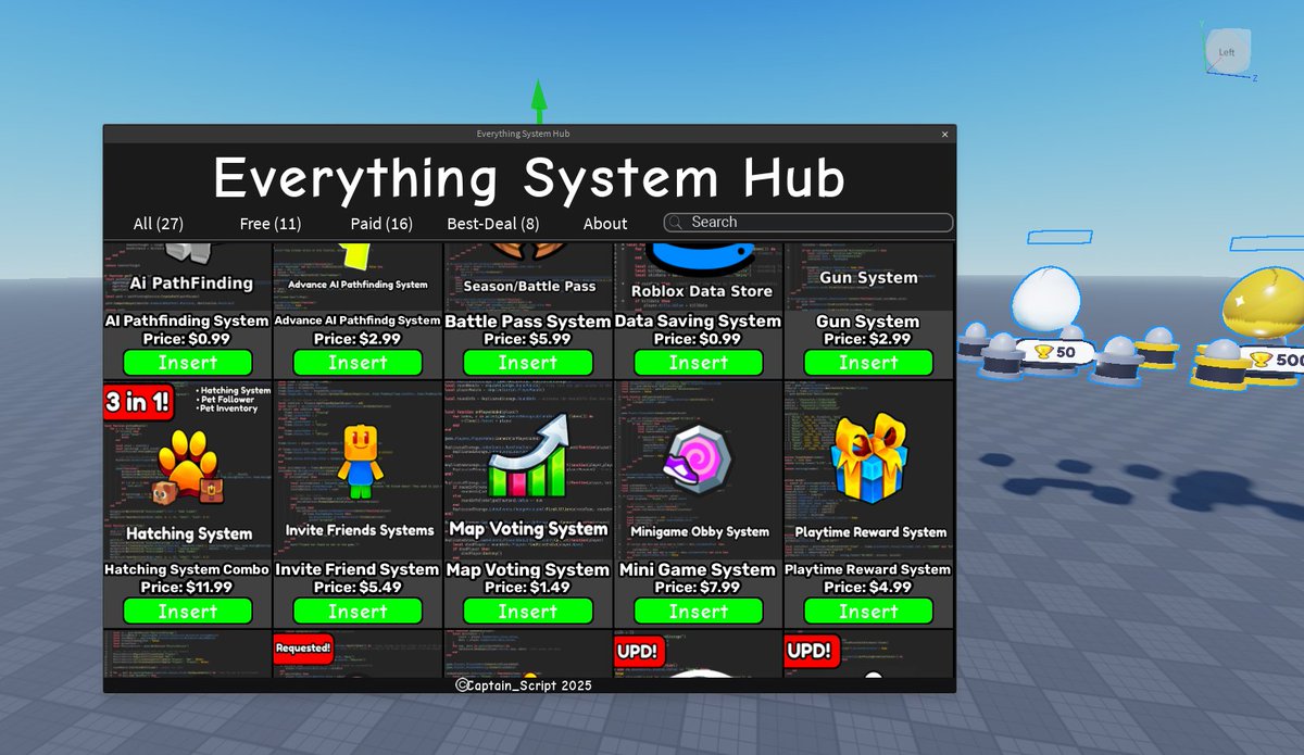 Cap_Script's tweet image. NEW PLUGIN!
I made a new plugin called "Everything System Hub".