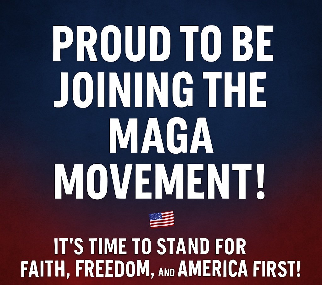 Glad to finally be here in the MAGA community! What do you think is the #1 issue facing America right now? Let's talk and connect! 🇺🇸