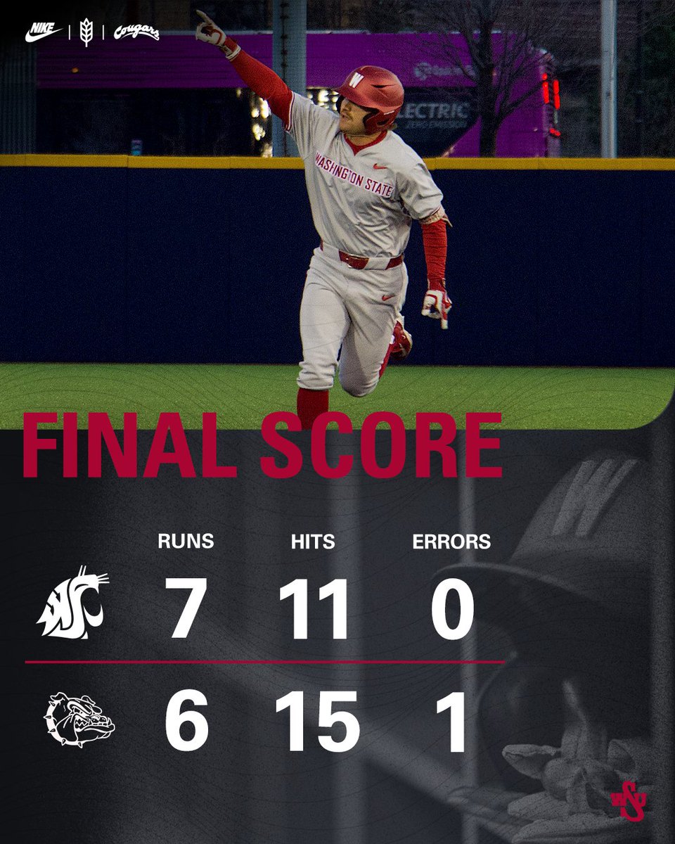 BALL GAME! COUGS WIN IN 10!

Spokane native Ricco Longo drives in the go-ahead runs in the 10th and Rylan Haider closes out the road win at Gonzaga!

#GoCougs | #WAZZU